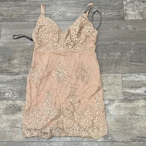 Chic Nude Lace Dress